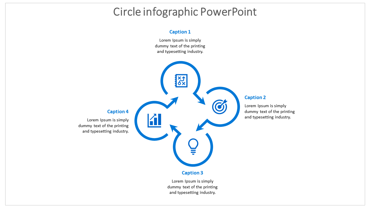Free - Creative Circle Infographic PowerPoint With Four Nodes